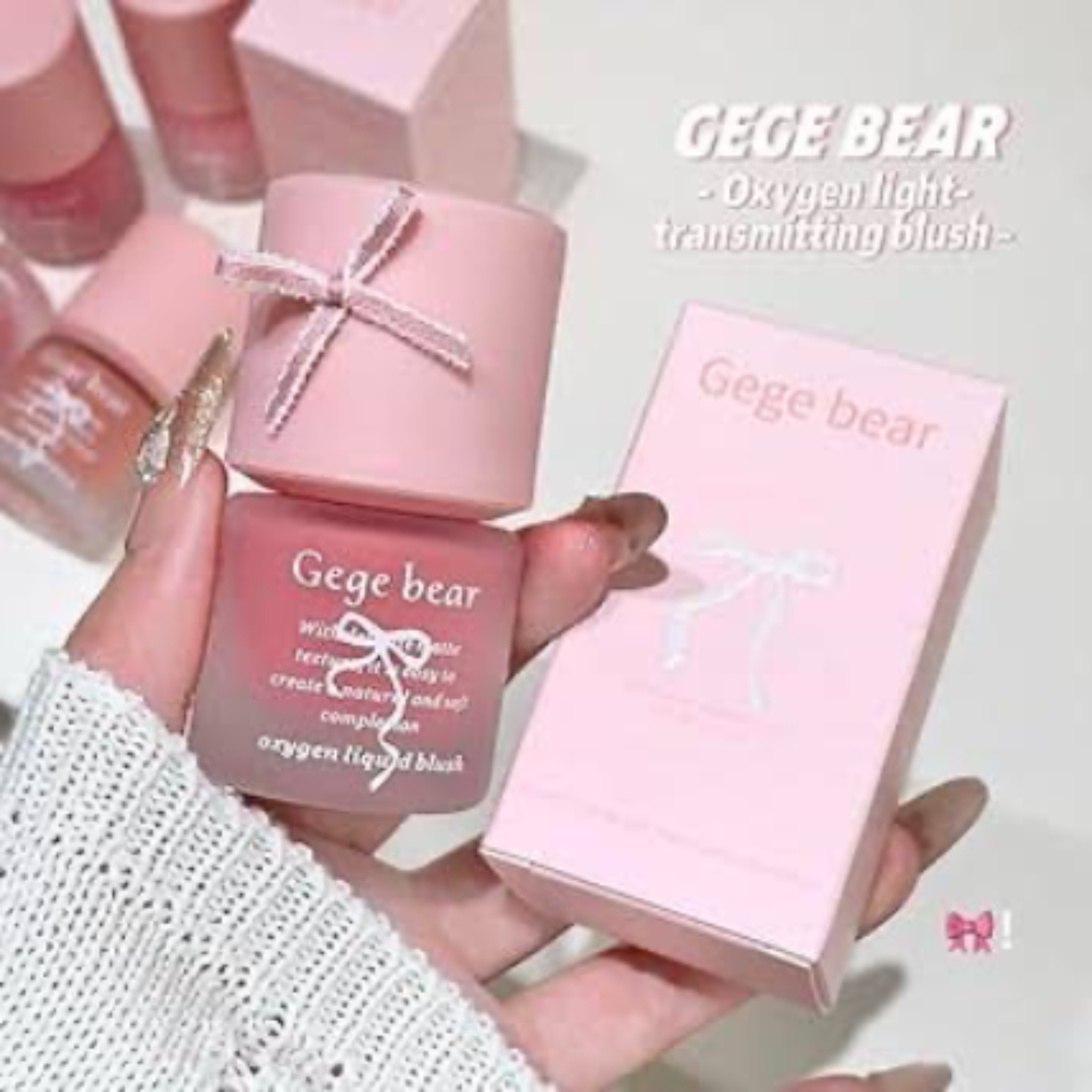 رژگونه مایع پمپی پاپیونی Gege Bear